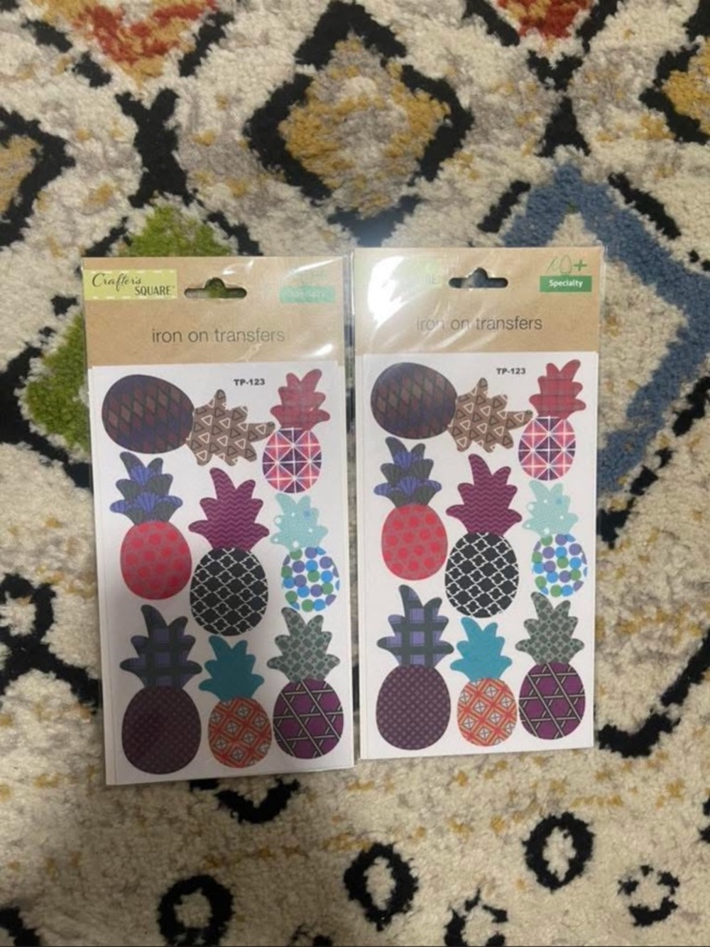 Crafting Pineapple Iron-On Transfers - Multicolor